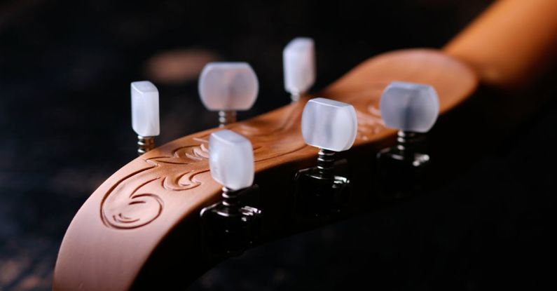 Acoustics - Close-up Photography of Brown String Instrument Headstock