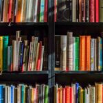 Library - Books in Black Wooden Book Shelf