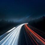 System - Light Trails on Highway at Night