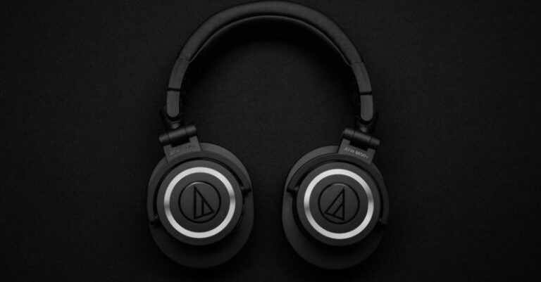 Headphones - Top View Photo of Black Wireless Headphones