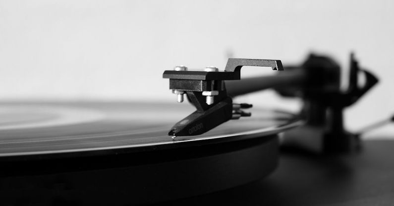 Turntable - Gray Scale Photography of Turntable