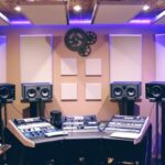 Speakers - Recording Studio With Ultra Violet Florescent