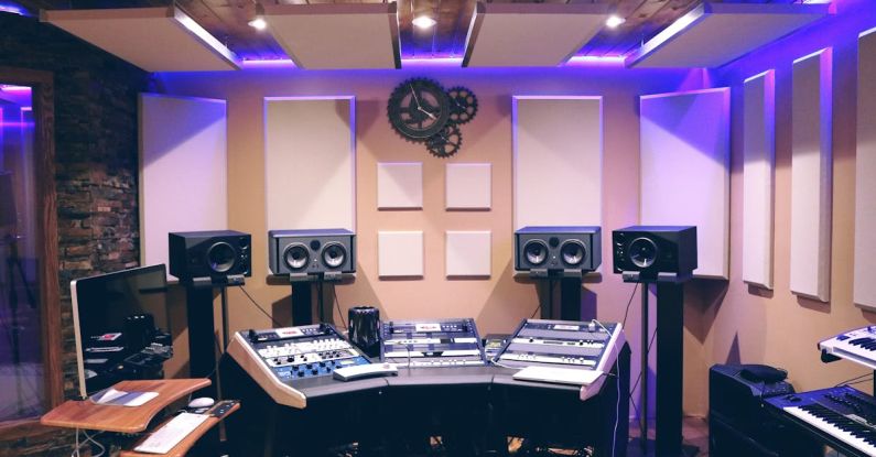 Speakers - Recording Studio With Ultra Violet Florescent